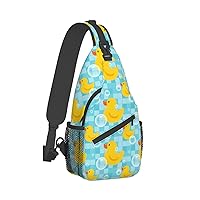 Funny Duck Sling Backpack Crossbody Shoulder Bags Duck Casual Adjustable Daypacks Chest Bag