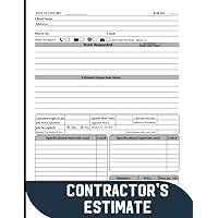 Contractor’s Estimate log book: Contractor’s Estimate log book|Job Estimate Quotes Record |Contractor Log Book | Log book To Record Client Details| ... | Dot Diagram Sheets For Taking Measurements