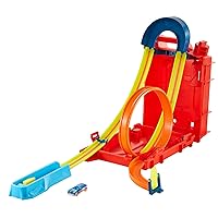 Hot Wheels Track Builder Unlimited Playset Fuel Can Stunt Box, 14 Component Parts & 1:64 Scale Toy Car