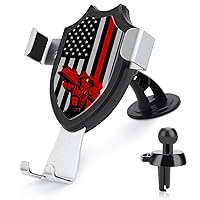 Ironworker American Flag Phone Holder Mount for Car Windshield Dashboard Air Vent Fit for Most Cell Phones