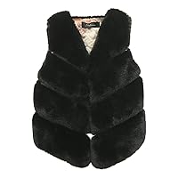 Winter Dress Coat for Girls V Neck Faux Fleece Gilet Winter Causal Warm Coat Waist Coat Vest Big Girls Long Coats