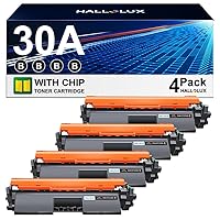 Compatible 30A Toner Cartridge 4-Pack Replacement for HP 30A 30X CF230A CF230X Toner to use with Laserjet Pro MFP M227fdw M203dw M203d M227fdn M203dn M227sdn Printer (4 Black, High Yield)