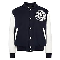 Billionaire Boys Club Varsity Jacket Wool Blend With Genuine Leather Sleeves
