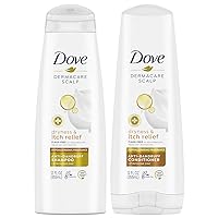 Shampoo and Conditioner Set - DermaCare Scalp Dryness & Itch Relief, Pyrithione Zinc Shampoo and Conditioner, Anti-Dandruff, Anti-Frizz, Smoothing Hair Care, 12 Oz (2 Piece Set)