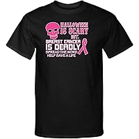 Breast Cancer T-Shirt Halloween Scary Tall Tee