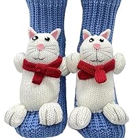3D Animal Decor Floor Socks, Cute & Warm Cartoon Slipper Socks, Women's Stockings & Hosiery