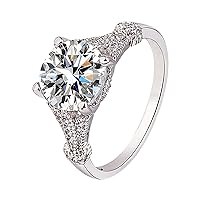 Wedding & Engagement Rings Women's Zircon Rings Fashion Jewellry Rings Round Cut Solitaire Rings