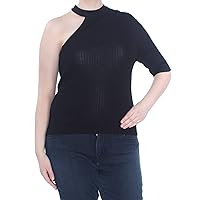 $49 Womens New 1026 Black One Shoulder 3/4 Sleeve Sweater XL B+B
