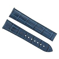 Ewatchparts 22MM LEATHER BAND STRAP COMPATIBLE WITH 22/18 IWC LAUREUS WATCH DEPLOYMENT CLASP BLUE
