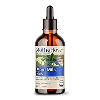 Motherlove More Milk Plus (4 Ounce Tincture) Fenugreek-Based Lactation Supplement to Optimize Breast Milk Supply—USDA Certified Organic, Vegan, Kosher, Soy-Free