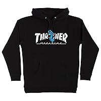 SANTA CRUZ x Thrasher Men's Pullover Hooded Heavyweight Sweatshirt Screaming Logo Skate Sweatshirt
