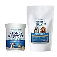 Kidney Restore Cats & Dogs and Kidney Restore Petite Dog Treats 2-Pack Bundle Kidney Supplement and Petite Dog Biscuits to Support Normal Kidney Function in Small Breed