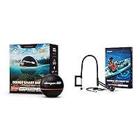 Deeper PRO+ Smart Sonar and Flexible Arm Mount for Kayaks and Boats on Shore Ice Fishing Fish Finder