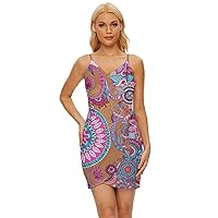 PattyCandy Womens Wrap Tie Front Dress Floral Style Hawaii Hibiscus Flower Sexy Mini Dress, XS-5XL