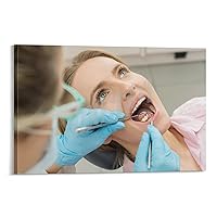 Dental Clinic Wall Decoration Dental Care Whitening Poster Dental Inspection And Repair Poster 2 Canvas Painting Posters And Prints Wall Art Pictures for Living Room Bedroom Decor 16x24inch(40x60cm)