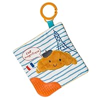Sweet Soothie Crinkle Teether Toy with Baby Paper and Squeaker, 6 x 6-Inches, Croissant