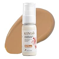 KINLO Golden Rays Sunscreen SPF 50 (Light) Tinted Sunscreen for Face with SPF 50, Mineral Sunscreen with Zinc Oxide | Black Owned Skincare