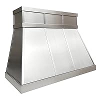 Classic Vent Hood Stainless Steel Range Hood Kitchen Hood with Built-in Blower 4 Speed Filter Plate 3w led Light Wall Mounted