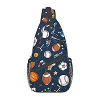 Sports Baseball Game Cross Chest Bag Diagonally Travel Backpack, Light Travel, Hiking Single Shoulder Bag