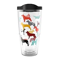 Tervis Pet Love Made in USA Double Walled Insulated Tumbler Travel Cup Keeps Drinks Cold & Hot, 24oz, Dog Pack