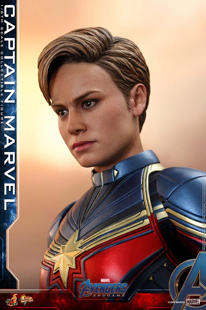 Hot Toys Movie Masterpiece Avengers End Game Captain Marvel 1/6 Scale Figure Blue MM#575
