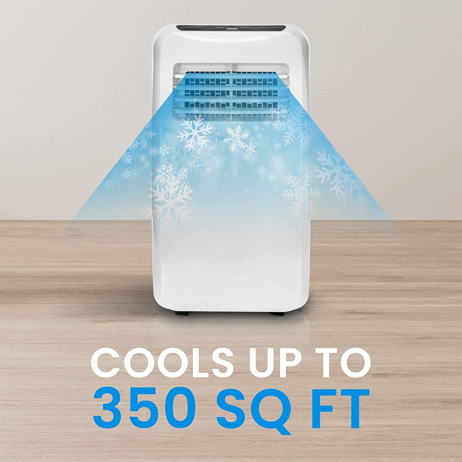 SereneLife SLPAC805W.5 Portable Air Conditioner-Compact Home A/C Cooling Unit with Built-in Dehumidifier & Fan Modes, Includes Window Mount Kit, 8,000 BTU with WiFi + Drain Hose, White