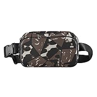 ALAZA Cow Leopard Spot Belt Bag Waist Pack Pouch Crossbody Bag with Adjustable Strap for Men Women College Hiking Running Workout Travel