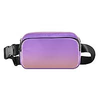 Purple Gradient Fanny Packs for Women Men Everywhere Belt Bag Fanny Pack Crossbody Bags for Women Fashion Waist Packs with Adjustable Strap Bum Bag for Travel Outdoors Sports Shopping