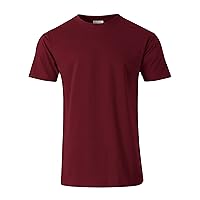 Hat and Beyond Mens Heavyweight Super Max Solid Short Sleeve Crew Neck Tee Shirt