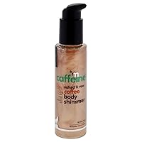 Coffee Body Shimmer for a Glam Ready Skin with Hyaluronic Acid | Soft Glitter & Oil-Free Hydration | Lightweight & Non-Greasy Body Shimmer for Long-lasting Shiny & Matt Finished Look