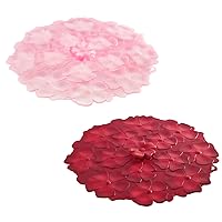 Charles Viancin - Set of 2 Geranium 4 Inch Silicone Drink Covers - Airtight Seal