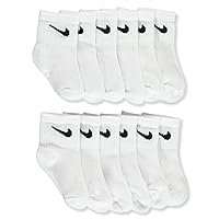 Nike Kids Logo Pack Socks (Infant/Toddler) White 12-24 Months (2-3 Infant)