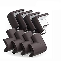 Corner Guards-8 Pack, Table Corner Protectors for Baby Safety, Super Soft Baby Proofing Corner Protector Edge Protectors with 3M Tape, Home Furniture Safety Bumper, brown