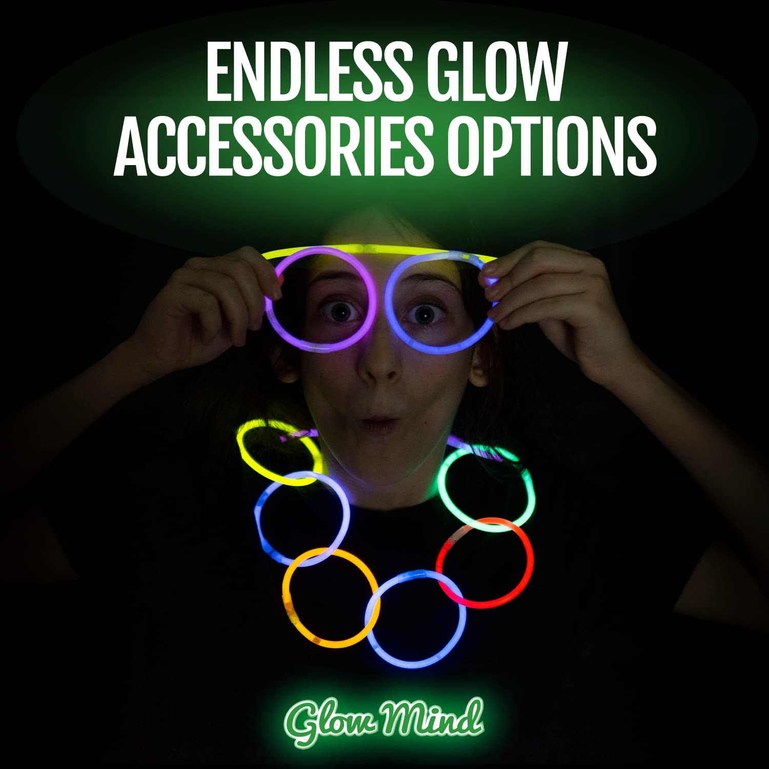 100 Ultra Bright Glow Sticks Bulk - Glow in The Dark Party Supplies Pack - 8