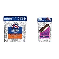 Mountain House Chicken Teriyaki with Rice 2 Servings & Vanilla Ice Cream Sandwich 1 Serving Freeze Dried Backpacking & Camping Food