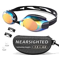 Nearsighted Swimming Goggles Polarized Anti-Fog No Leaking Shortsighted Swim Goggles for Women Men Kids Adults