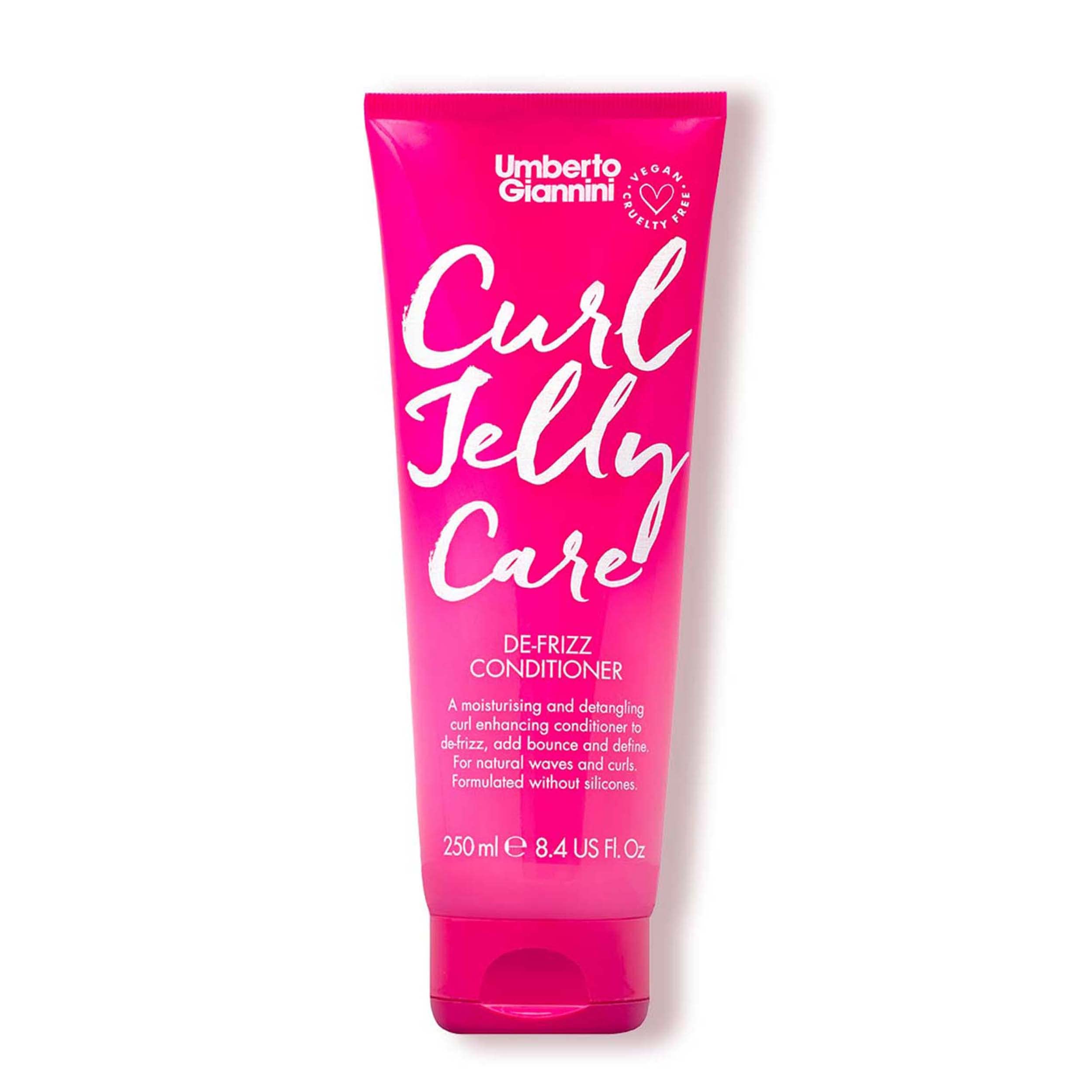 Umberto Giannini Curl Jelly Care, Vegan & Cruelty Free De-Frizz Conditioner for Curly or Wavy Hair, 250 ml
