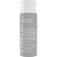Paula’s Choice 6% Mandelic Acid + 2% Lactic Acid Exfoliant, Gentle Daily AHA Exfoliation for Discoloration, Bumpy Texture & Radiance, for Sensitive Skin, Fragrance-Free & Paraben-Free, 1 Fl. Oz.