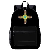 Zia Sun Pueblo-New Mexico Logo Laptop Backpack for Men Women 17 Inch Travel Daypack Lightweight Shoulder Bag