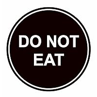 Do Not Eat Warning Sticker,1.5inch 300pcs Black Do Not Eat Warning Sticker Safety Warning Label