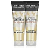 John Frieda Sheer Blonde Highlight Activating Brightening Shampoo, for Blonde Hair, to Revive Dull Highlights with Avocado Oil and Vitamin C, for Lighter Blondes, 2-8.45 Fl Oz