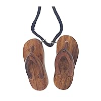 Hawaiian Jewelry Koa Wood Slipper Necklace Pendant