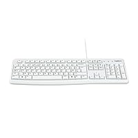 Logitech K120 Wired Business Keyboard, QWERTZ German Layout - White