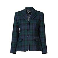 The Scotland Kilt Company Ladies Harris Tweed® Jacket - Single Breasted with Tailored Fit - Smart Casual Fully Lined 3 Button Stylish Outerwear Blazer