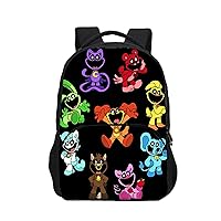 Smiling Critters Canvas Daypack with Front Pocket-Lightweight Knapsack Waterproof Backpack for Travel