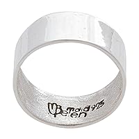 NOVICA Artisan Handcrafted .925 Sterling Silver Band Ring Polished from Mexico 'Shining Power'