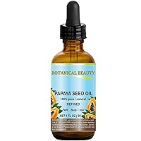 PAPAYA SEED OIL WILD GROWTH. 100% Pure/Natural/Undiluted/Virgin/Unrefined Cold Pressed Carrier Oil. For Skin, Hair, Lip and Nail Care 0.5 Fl. oz. - 15 ml.