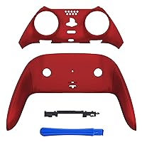 Top Bottom Decorative Trim Shell Compatible with ps5 Edge Controller DIY Replacement Front Back Clip Shell, Custom Scarlet Red Plates Cover Compatible with ps5 Edge Controller