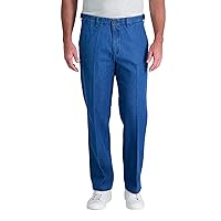 HAGGAR Mens Casual Classic Fit Denim Trouser Pant-Regular and Big & Tall Sizes
