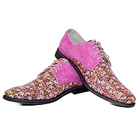 Modello Marietto - Handmade Italian Mens Color Pink Oxfords Dress Shoes - Cowhide Smooth Leather - Lace-Up